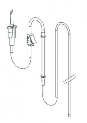 Set sterilizovatelné vyplachovací hadičky 2.2 m, pro motor s kabelem 1.8 m pro ImplantMED SI-923/1023/20xx, Elcomed SA-310 a Piezomed SA-320 